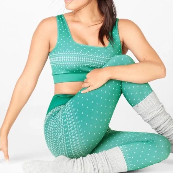 Fabletics Green and White Activewear Set - Picture 12 of 12